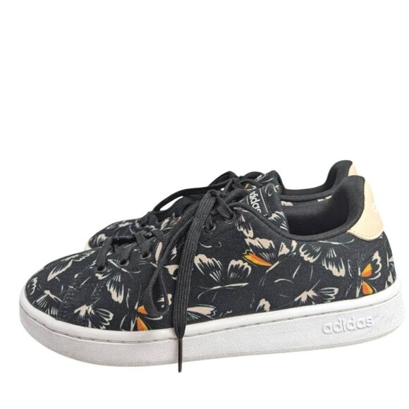 Adidas Advantage Farm Rio Butterfly Print Black Sneaker Mens 11 - Picture 3 of 8